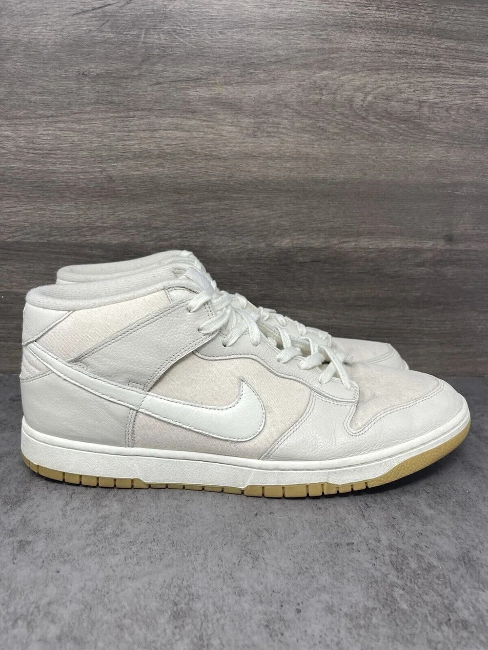 Nike Dunk Mid Size 14 Mens Light Orewood Brown Sail Gum Sneakers DZ2533-100